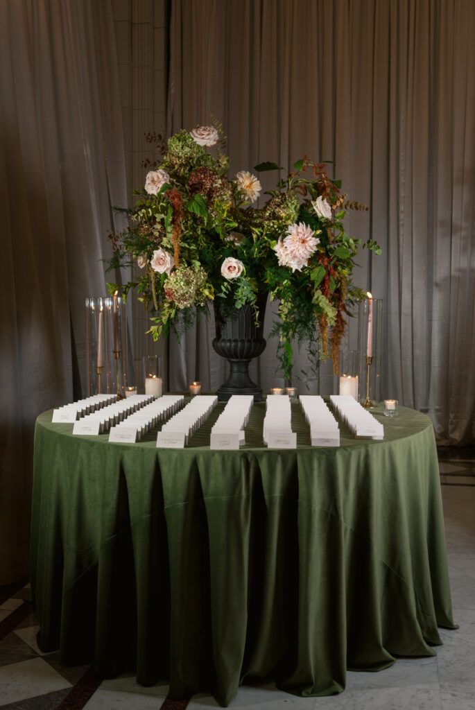 Reception details at The Exchange in Chicago 