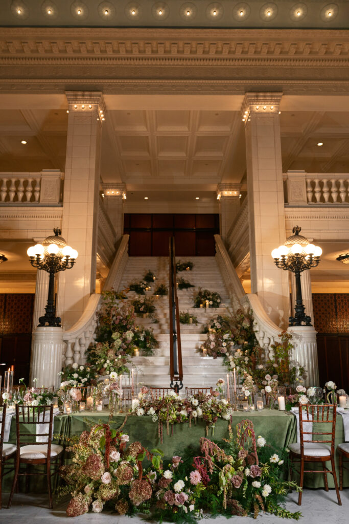 Reception details at The Exchange in Chicago 