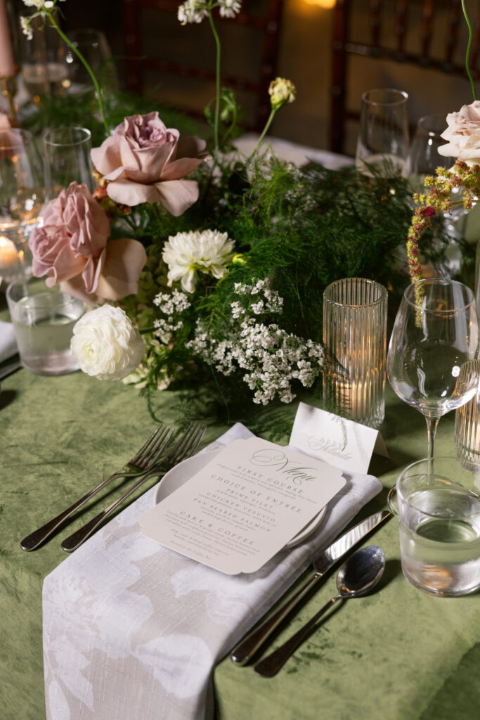 Reception details at The Exchange in Chicago 